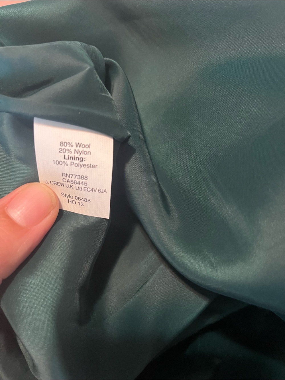J. Crew Dark Green Mini Skirt with Scalloped Hem - Picture 6 of 6